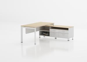 China Wooden Manager Office Table / L Shaped Executive Office Desk Furniture factory