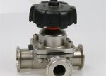 Professional Sanitary Diaphragm Valves , Manual Operated Valve Clamp Ends