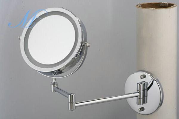 LED makeup mirror light double sided battery charge 1X/5X magnifying wall