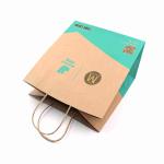 Personalized Bulk 10x5x13 Kraft Bags Paper Craft Bags With Handles
