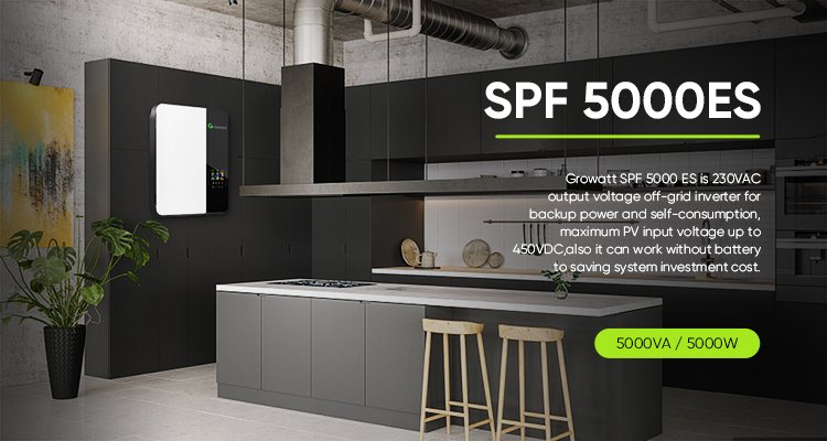 5kw 48v 5000es Mppt Solar Hybrid Inverter Growatt For Home Solar System
