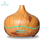 Wood Grain Remote Ultrasonic Aroma Humidifier
