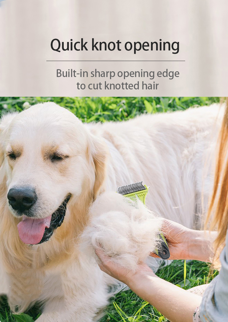 Pet Grooming Comb Set Custom Logo 2 In 1 Cat Hair Comb DogPower Source