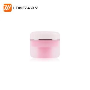 China Luxury Facial Empty Round Skin Care Cream Plastic Cosmetic Jar with screw lid factory