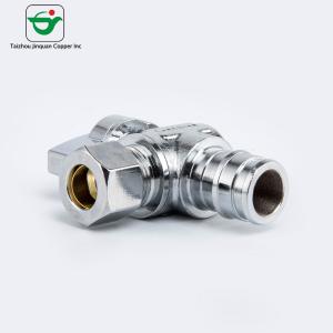 China Manual Chrome Plated 1/4''X1/2'' Brass Angle Valve factory