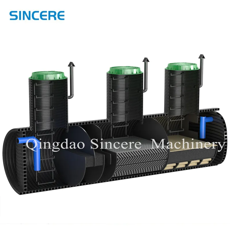 HDPE Plastic Hollow Wall Coiled Pipe Extruding Equipment Machinery