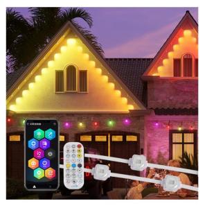 China Smart Wifi Bluetooth Rgb Music Rhythm LED Eave Lights for House Eave Holiday Outdoor factory
