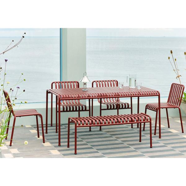 Minimalist Style Outdoor Metal Furniture Set L56 x W47 x H80cm Chair Size Steel