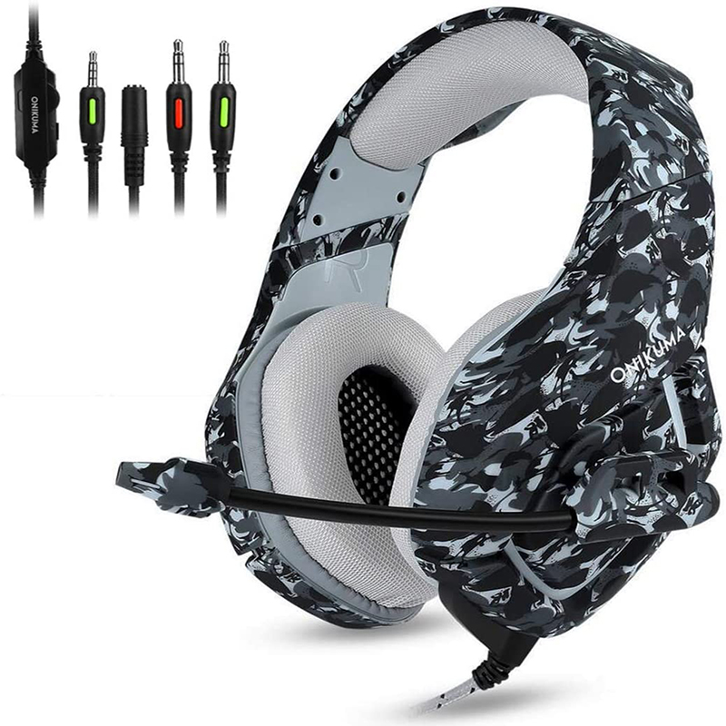 PS4 PS5 Xbox PC Onikuma F9 Wired Gaming Headset With 50mm Driver Microphone RGB Light