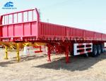 Bulk Cargo Tipper Semi Trailer , Semi Trailer Dump Truck With Container Lock