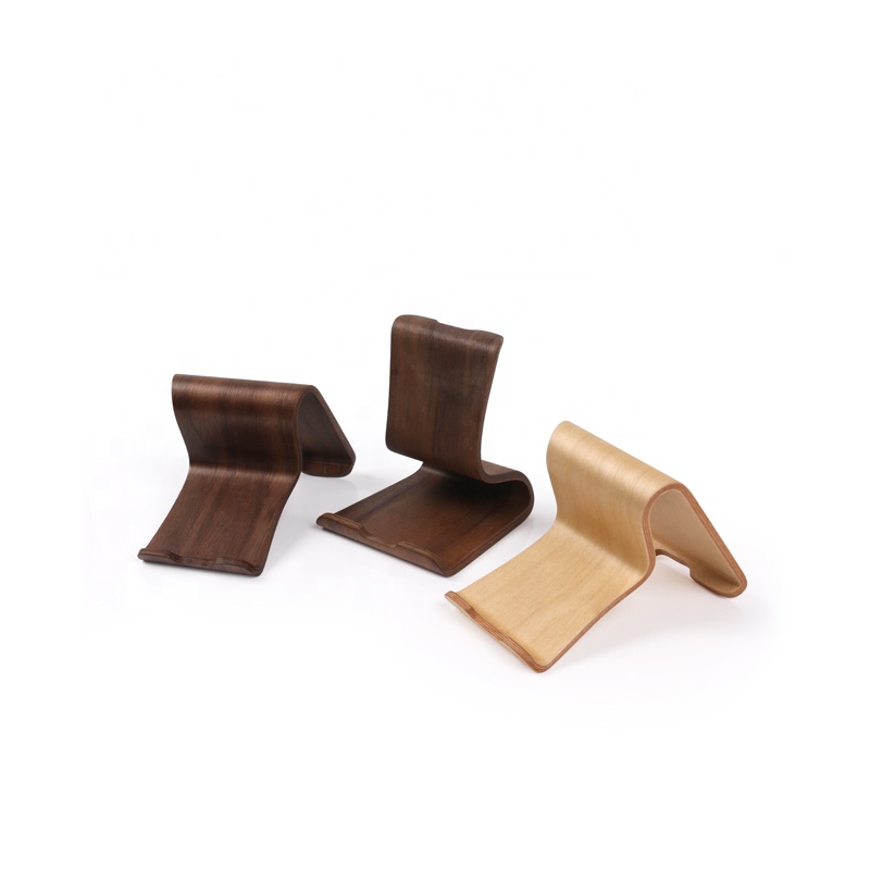 Wood Tablet Stand, Wooden iPad Holder, Desktop Stand Holder Dock for Kinder, E-reader, other Tablets Black Walnut Finish