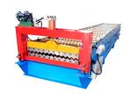 Color Steel Roofing Sheet Corrugated Shape Roll Forming Machine With PLC Control