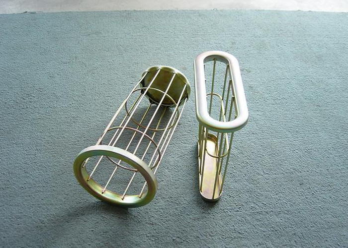 Flat / Oval Bag Filter Cage Carbon Steel Dust Collector Cages with Venturi