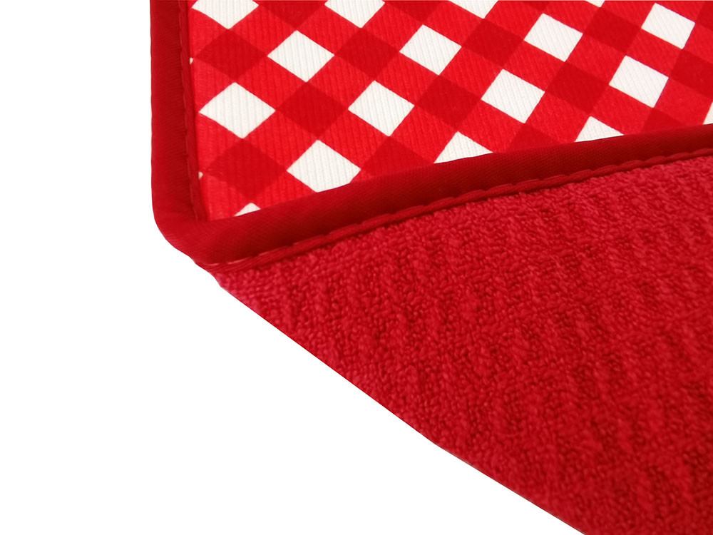 Dual Sided Dish Drying Mat Microfiber Absorbent Machine Washable 18X24"