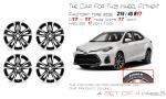 OEM Rim 75208 Black Wheel For 17-19 Toyota Corolla 17"