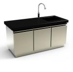 Commercial Stainless Steel Kitchen Cabinets , 50mm Restaurant Stainless Steel