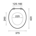 Slow-Close Hinged Round Toilet Seat Cover Made Of Polypropylene For Modern