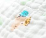 110X110 40S Six Layer Printed Cotton Gauze Fabric Saliva Towel For Babies