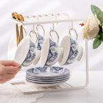 Vintage Design Style 200ml Ceramic Coffee Mug And Saucer Set For Luxury