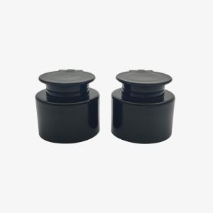 China Black PP 24 410 Disc Top Cap , Screw Lock Bottle Flip Top Lid factory