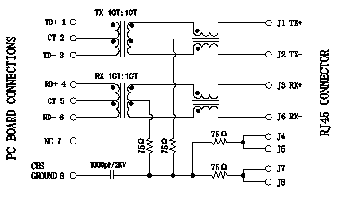 10/100M Vertical RJ45 Jack 180° Degree