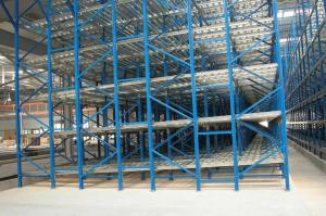 China Filo Basis Stock Gravity Flow Industrial Pallet Racks With Steel Zinc Roller factory
