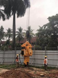 China Pile Driving Equipment Frequency Variable Sheet Pile Driver Electric Vibro Hammer factory