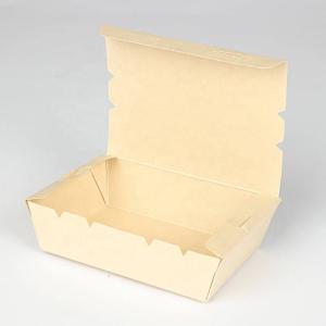 China Custom Logo Single-Sided Kraft Paper Container Food Grade Disposable Cover Packaging Box factory