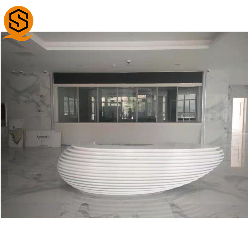 No bubbles Curved Oval Reception Desk Airport Reception Area Desk
