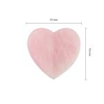 3D Heart Shape Rose Quartz Gua Sha Pink Real Jade Gua Sha 75g