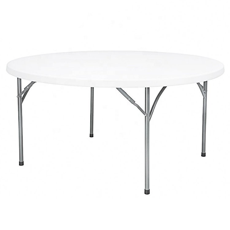 Outdoor Camping Party Event Banquet Wedding Round Portable Metal 4 6ft Plastic Table