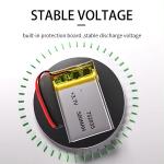 KC CB IEC62133 approved Rechargeable Lipo Battery 3.7V 500mAh 752035