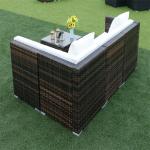 Outdoor Indoor PE Rattan Sofa With Side Sofa , Middle Sofa , Ottoman , Coffee
