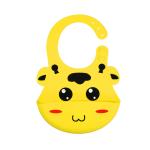 Small Home Silicone Baby Bibs Wide Food Catcher Durable Easily Wipes Clean