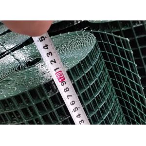 China 3/4X3/4 SGS Green Colored Pvc Coated Welded Wire Mesh Rolls for poultry on sale