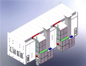 China Side Extraction Vehicle Spray Booth 15 Meter Gas Heated factory