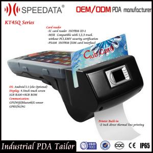 China Mobile Android Barcode Scanner Device , Fingerprint Handheld Barcode Printer factory
