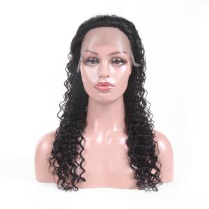 China Clean Weft Virgin Hair Lace Wigs / Short Full Lace Wigs Human Hair Deep Curly factory