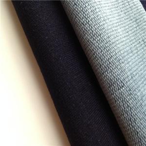 China 250gsm Elastic cotton /polyester knit denim fabric factory