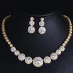 AAA CZ CZ Crystal Necklace Pendant Necklace Rhinestone CZ Jewelry Set Women