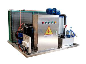 China Marine Seawater Commercial Ice Flaker Machine Air Cooled 1 Ton Small On Fishing Boat factory