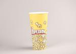 To Go Paper Popcorn Buckets / Boxes , Cute Disposable Popcorn Containers