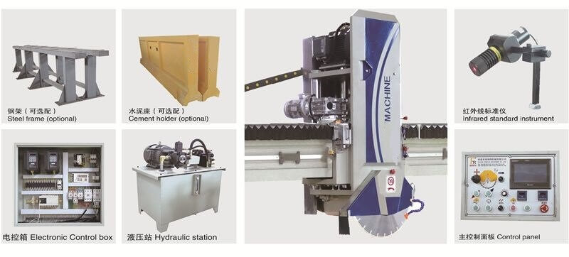 cutting stone machine marble granite bridge saw slab cutter machinery