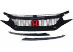 Modified Black Automotive Spare Parts Honda New Civic 2016 2018 Auto Front
