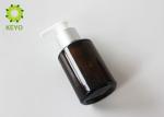 Amber Glass Shampoo And Conditioner Bottles Cylindrical Shape Capacity 125ml
