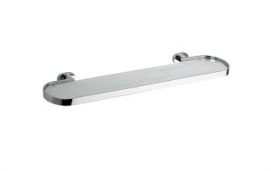 China Glass shelf with railing 7010,brass,chrome,toughened&amp;frosted glass for bathroom,sanitary factory