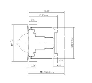 China 1/4&quot; 2.0mm wide angle S mount lens ,HFOV115 degree, F2.0, good for Aptina MT9P031,very compact design CCL14020MPFR factory