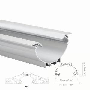 China Spray Caoting H48.8mm Recessed Aluminium LED Profile IP20 For Ceiling Light factory