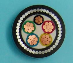 China Copper Outdoor Armoured Electrical Cable 5 Core 50mm With PVC Jacket factory