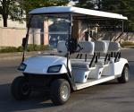 White Color 6 Passenger Electric Street Legal Golf Carts For Club Battery